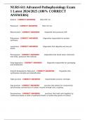 NURS 611 Advanced Pathophysiology Exam 1 Latest 2024&sol;2025 &lpar;100&percnt; CORRECT ANSWERS&rpar;