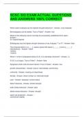SCSC 302 EXAM ACTUAL QUESTIONS AND ANSWERS 100&percnt; CORRECT 