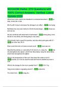 NCCAOM Herbs  270 Questions with 100&percnt; Correct Answers  Verified  Latest Update 2024