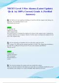 NICET Level 3 Fire Alarms &lpar;Latest 2024&sol; 2025 Update&rpar; Qs & As&vert; 100&percnt; Correct&vert; Grade A &lpar;Verified Answers&rpar;