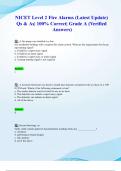 NICET Level 2 Fire Alarms &lpar;Latest 2024&sol; 2025 Update&rpar; Qs & As&vert; 100&percnt; Correct&vert; Grade A &lpar;Verified Answers&rpar;