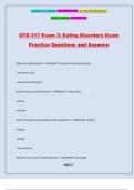 OTD 317 Exam 3&colon; Eating Disorders Exam Practice Questions and Answers