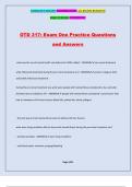 OTD 317&colon; Exam One Practice Questions and Answers