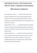 CM 3111 Exam PACKAGE DEAL QUESTIONS WITH 100&percnt; CORRRECT ANSWERS &vert; LATEST UPDATE &vert; VERIFIED AND APPROVED 