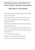CM 3111 Exam 2 Questions and Answers 100&percnt; Solved &vert; Latest Update