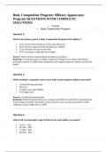 Body Composition Program&sol; Military Appearance Program QUESTIONS WITH COMPLETE SOLUTIONS