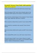 Paramedic Entrance Exam Study Guide questions with correct answers&period;