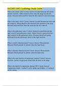 OCEMT EMT Cardiology Study Guide 
