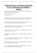 California Flagger Certification UPDATED  ACTUAL Questions and CORRECT  Answers