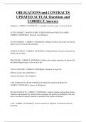 OBLIGATIONS and CONTRACTS UPDATED ACTUAL Questions and  CORRECT Answers