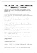 BISC 101 Final Exam UPDATED Questions  and CORRECT Answers
