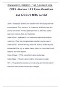 CPFS - Module 1 & 2 Exam Questions and Answers 100&percnt; Solved