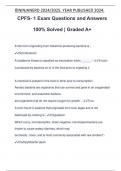 CPFS- 1 Exam Questions and Answers 100&percnt; Solved &vert; Graded A&plus;