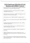 FNCE Final Exam UPDATED ACTUAL  Questions and CORRECT Answers
