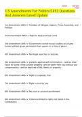 U&period;S Amendments For Politics C493 Questions And Answers Latest Update