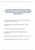 MICHIGAN COSMETOLOGY STATE BOARD EXAM A NEW UPDATED VERSION LATEST 2024-2025 REAL EXAM QUESTIONS AND CORRECT DETAILED ANSWERS &lpar;VERIFIED ANSWERS&rpar; ALREADY GRADED A&plus;