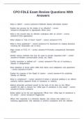 CPO FDLE Exam Review Questions With Answers