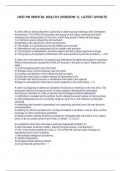 HESI PN MENTAL HEALTH &lpar;VERSION 1&rpar;&period; LATEST UPDATE