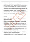 CEM EXAM QUESTIONS AND ANSWERS