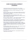 CAWC EXAM WITH CORRECT ANSWERS