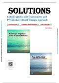Solutions Manual for College Algebra and Trigonometry and Precalculus&colon; A Right Triangle Approach 4th Edition by J&period; S&period; Ratti