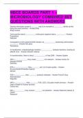 NBCE BOARDS PART 1 – MICROBIOLOGY COMBINED SET QUESTIONS WITH ANSWERS 