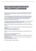 RAC EXAM QUESTIONS WITH 100&percnt; CORRECT ANSWERS 