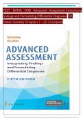 TEST BANK For Advanced Assessment Interpreting Findings and Formulating Differential Diagnoses&comma; 5th Edition by Goolsby&comma; All Chapters 1 to 22 complete Verified Editon ISBN 9781719645935 &lpar;NEWEST 2024&rpar;