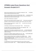 CPSWQ Latest Exam Questions And Answers Graded A&plus;&excl;&excl;&excl;