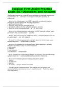 Surgical First Assist Practice Exam&vert;107 Questions and Answers