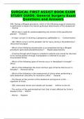 SURGICAL FIRST ASSIST BOOK EXAM STUDY GUIDE&colon; General Surgery Exam Questions and Answers