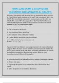 NURS 1200 EXAM 2 STUDY GUIDE  QUESTIONS AND ANSWERS A&plus; GRADED&period;