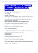 NBCE - PART 2 &ndash; ACS TRAINING COURSES QUESTIONS AND ANSWERS 