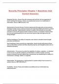 Security Principles Chapter 1 Questions And Correct Answers 