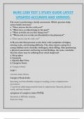 NURS 1200 TEST 1 STUDY GUIDE LATEST  UPDATED ACCURATE AND VERIFIED&period;