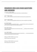 ENHANCED MSIS 3223 EXAM QUESTIONS  AND ANSWERS