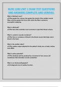 NURS 1200 UNIT 1 EXAM TEST QUESTIONS  AND ANSWERS COMPLETE AND VERIFIED&period;