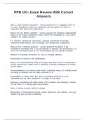 PPN 101&colon; Exam Review With Correct Answers