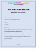 UCSB DANCE 45 MIDTERM Exam Questions and Answers