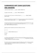 SUMMARIZED WRT EXAM QUESTIONS  AND ANSWERS