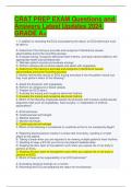 CRAT PREP EXAM Questions and Answers Latest Updates 2024 GRADE A&plus;