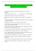 Postal Automotive Technician Exam 944 Questions and Answer