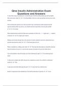 Qma Insulin Administration Exam Questions and Answers
