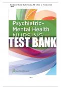 Test Bank For Psychiatric Mental Health Nursing 8th edition by Shelia Videbeck ISBN&colon; 9781975116378 &vert; Complete Guide A&plus;