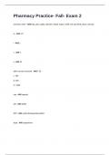 Pharmacy Practice Fall Exam 2 2024&sol;2025