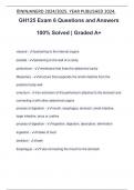 GH125 Exam 6 Questions and Answers 100&percnt; Solved &vert; Graded A&plus;