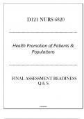 &lpar;FNP&rpar; D121 NURS 6820 &lpar;Health Promotion of Patients & Populations&rpar; FA Readiness Q & S 2024&period;