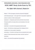 IICRC AMRT Study Guide Exam by TEC Pro Q&A 100&percnt; Solved &vert; Rated A&plus;
