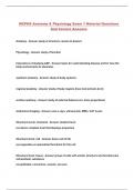 MCPHS Anatomy & Physiology Exam 1 Material Questions And Correct Answers