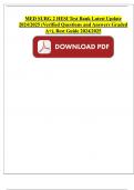 MED SURG 2 HESI Test Bank Latest Update 2024&sol;2025 &lpar;Verified Questions and Answers Graded A&plus;&rpar;&comma; Best Guide 2024&vert;2025